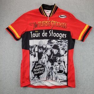Revi Wear Short Sleeve Zip‎ Cycling Jersey Three Stooges Size Large AOP